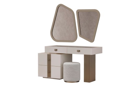 Туалетный стол с зеркалом и пуфом Леонардо